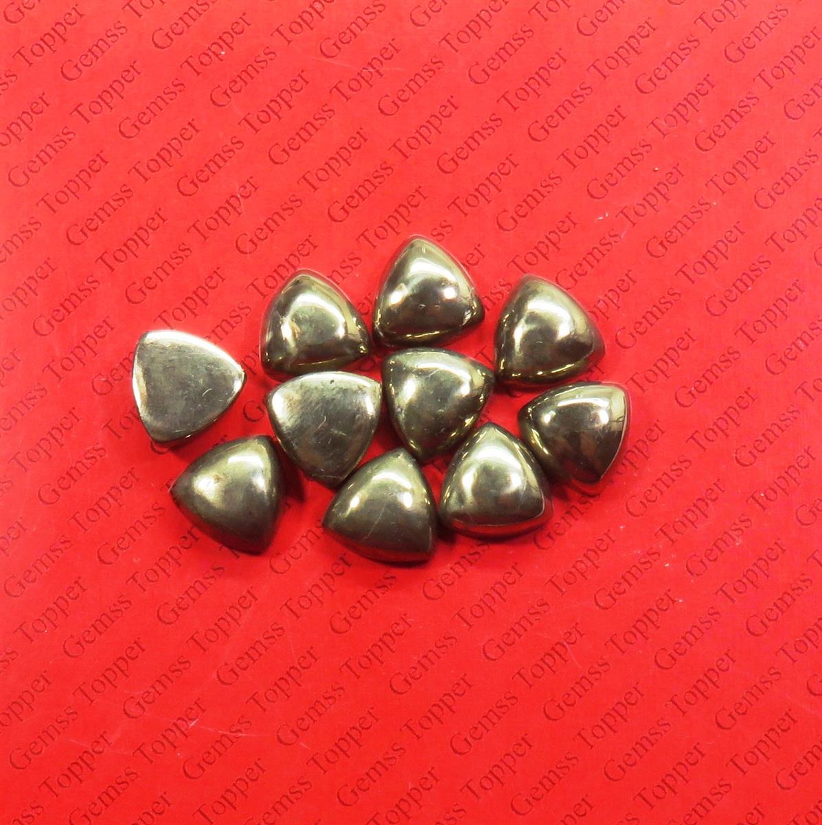 Pyrite 10x10 mm Trillion Cabochon